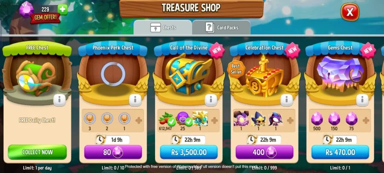 Treasure shop