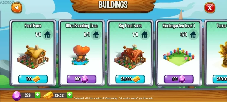 Buying buildings for dragons(Build dragon city)